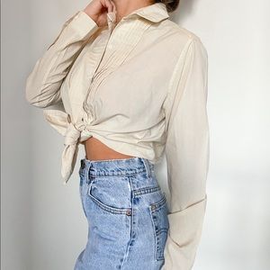 Vintage Diane von Furstenberg Cream Shirt